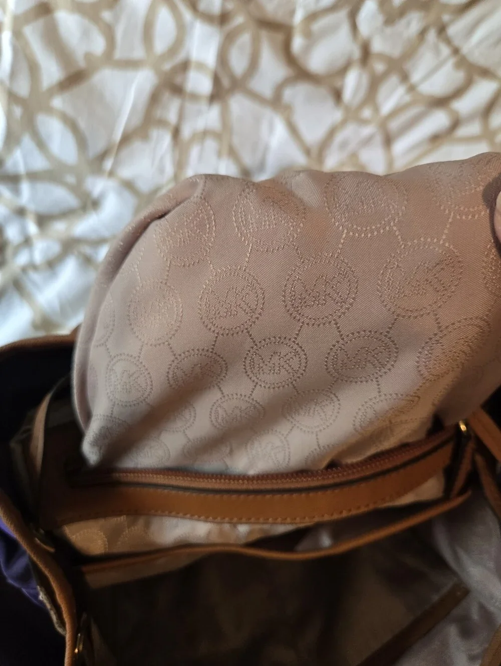 Michael Kors Kempton Purple Nylon Backpack Bag